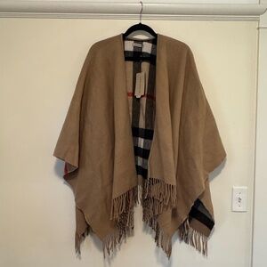 Burberry Wool Check Cape